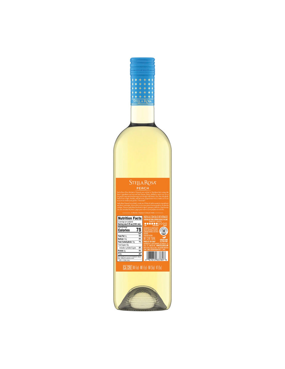 Stella Rosa Naturals Vino semidulce de durazno sin alcohol 750ml