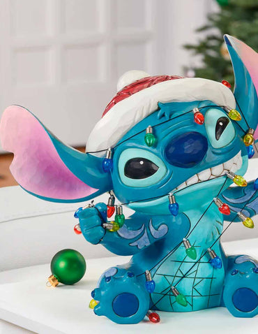 Disney Figura Stitch navideño pintada a mano