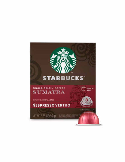 Starbucks Sumatra cápsulas Nespresso Vertuo 8 cápsulas