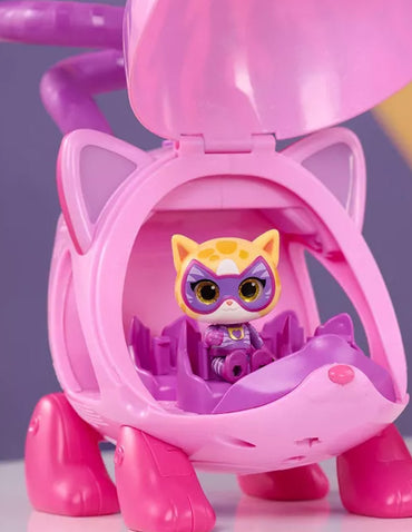 Set SuperKitties Kitty Copter con Figuras y Luces 3pzs