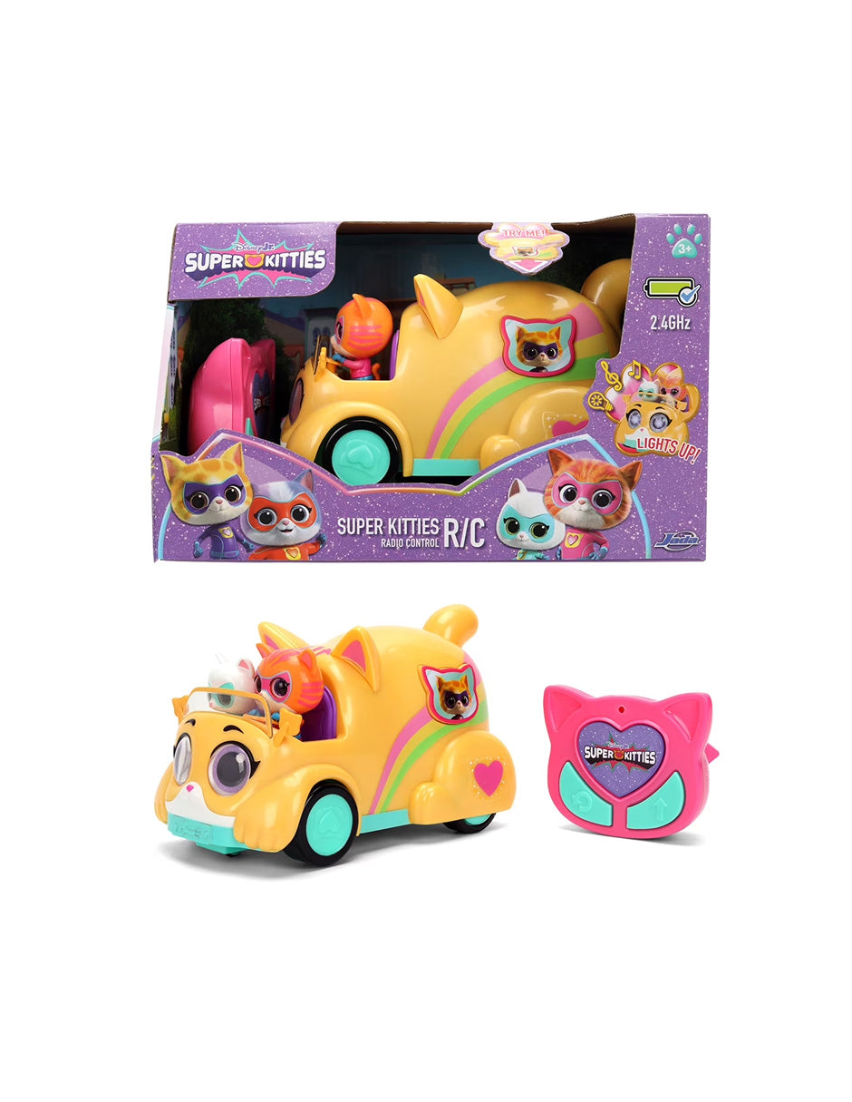 Auto RC Super Kitties Disney Jr con luces y sonido