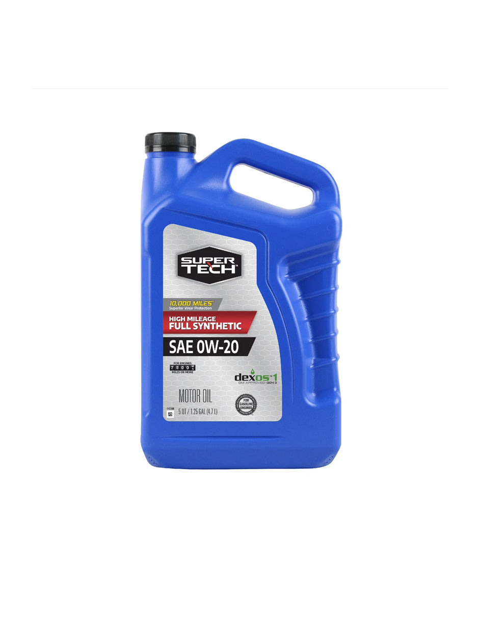 Aceite de motor 0W-20 alto kilometraje sintético Super Tech 4.7L