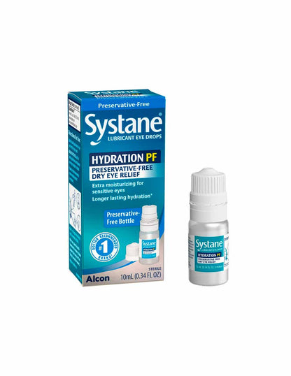 Systane Hydration gotas para los ojos secos sin conservantes, 10 ml