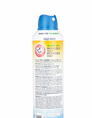 Arm & Hammer Polvo invisible para pies en aerosol 198gr