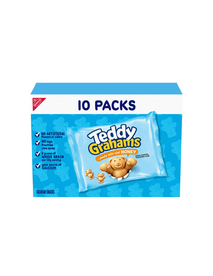 Teddy Grahams Honey Graham Snacks, 10 unidades
