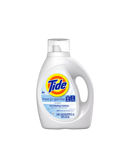Tide Free & Gentle Detergente líquido para ropa 2.48L