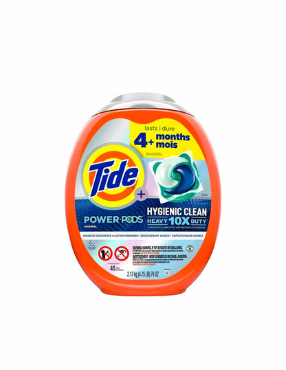 Tide Power Pods, limpieza higiénica, original (variedad)