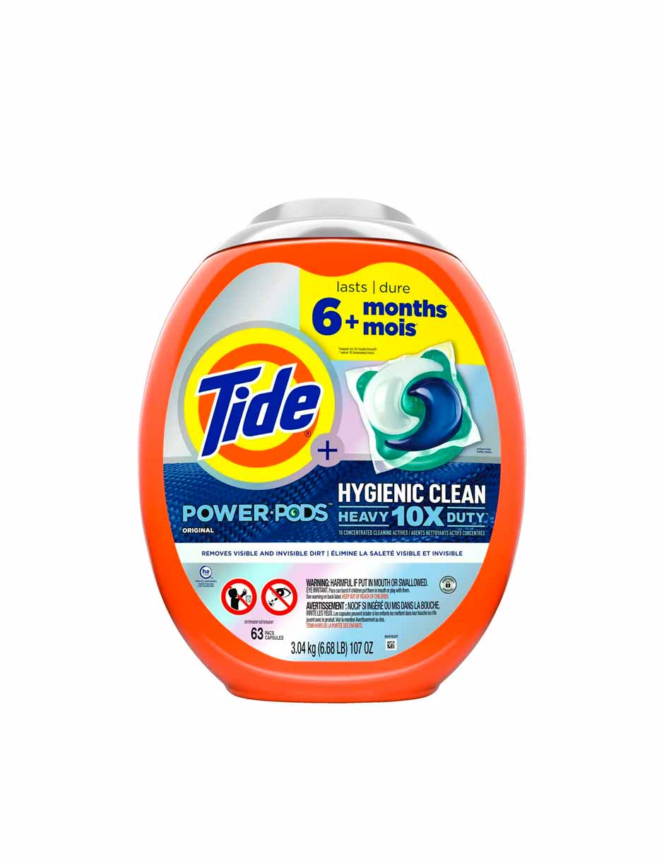 Tide Power Pods, limpieza higiénica, original (variedad)