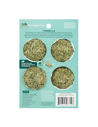 Oxbow Enriched Life Timbells Chew para conejos, paquete de 2