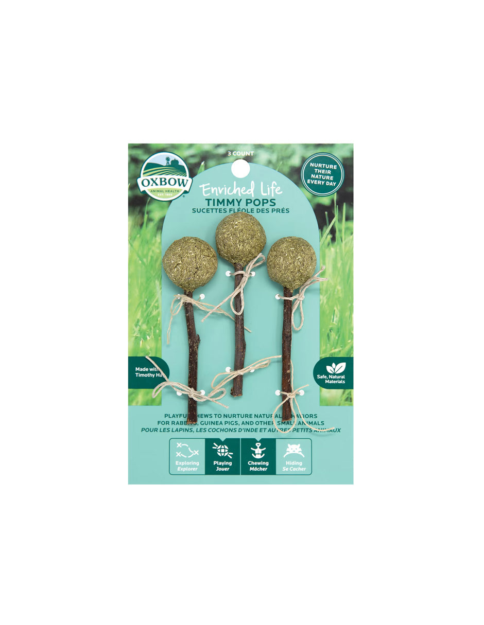 Oxbow Enriched Life Timmy Pops Chew para conejos, paquete de 3