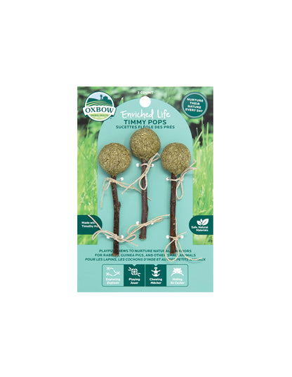 Oxbow Enriched Life Timmy Pops Chew para conejos, paquete de 3