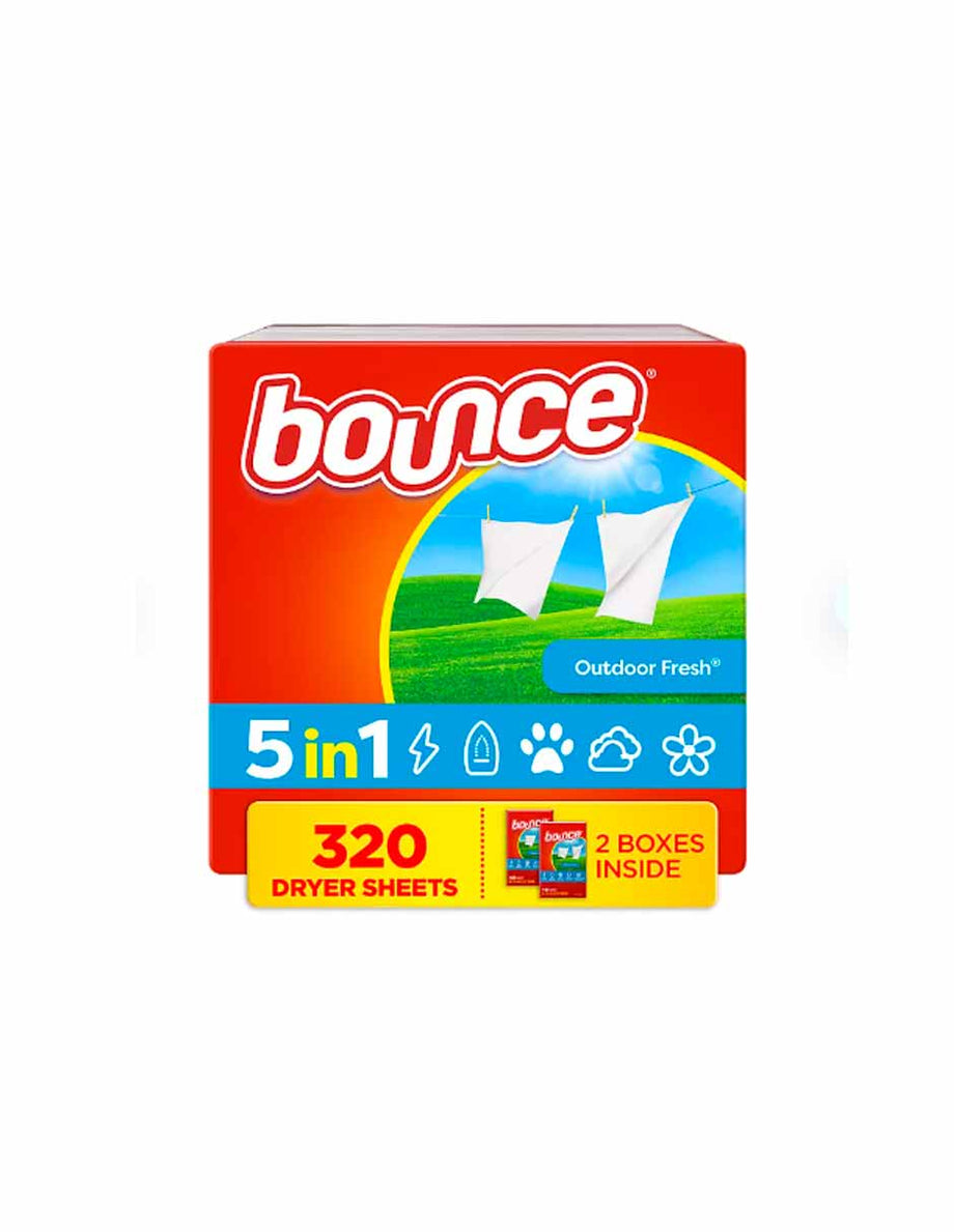 Bounce Toallas suavizantes para secadora, 320 piezas – Dulce Alcance