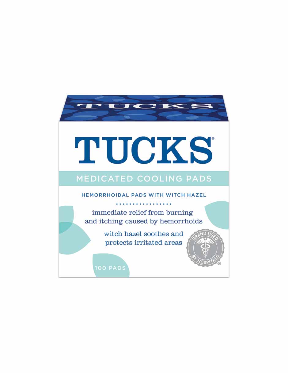 Tucks Almohadillas para hemorroides de refrigeración, medicadas, 100 unidades