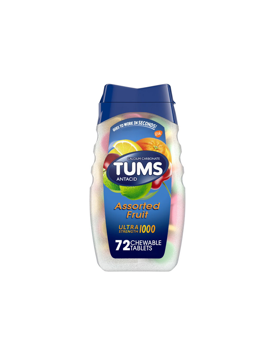 Tums ultra fuerte, 72 tabletas sabor frutas
