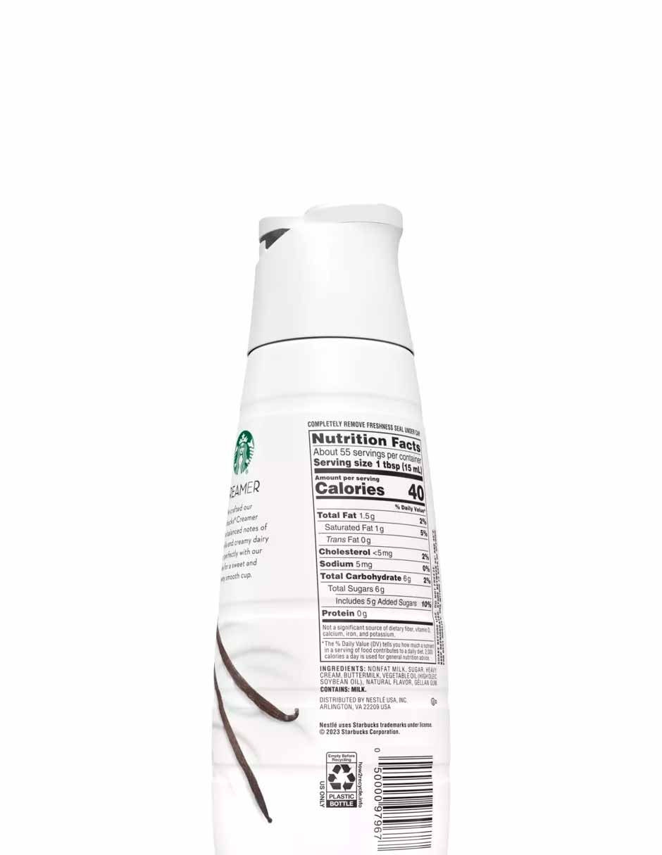 Starbucks Vanilla Latte crema para café 828ml