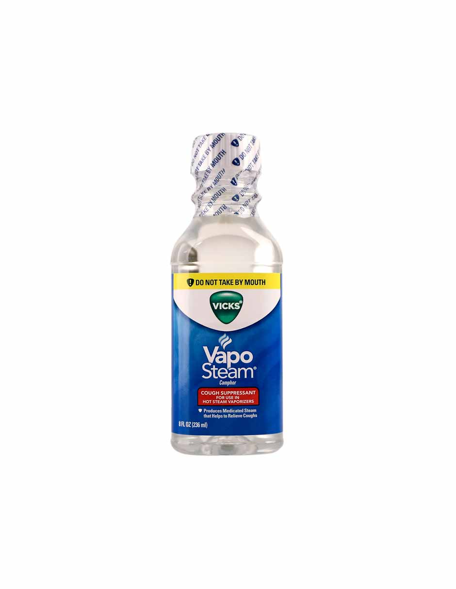 Vicks Vapo Steam para uso en vaporizadores y humidificadores para tos y resfriado 236ml