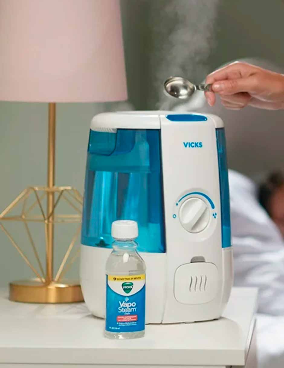 Vicks Vapo Steam para uso en vaporizadores y humidificadores para tos y resfriado 236ml