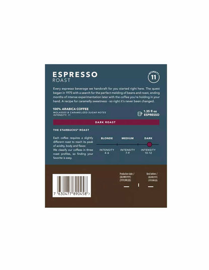 Starbucks Espresso cápsulas Nespresso Vertuo 10 cápsulas