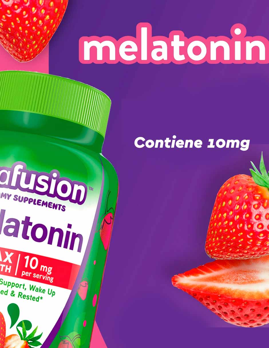 Vitafusion Gomitas melatonina 10mg sabor fresa 100 unidades