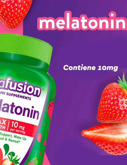 Vitafusion Gomitas melatonina 10mg sabor fresa 100 unidades