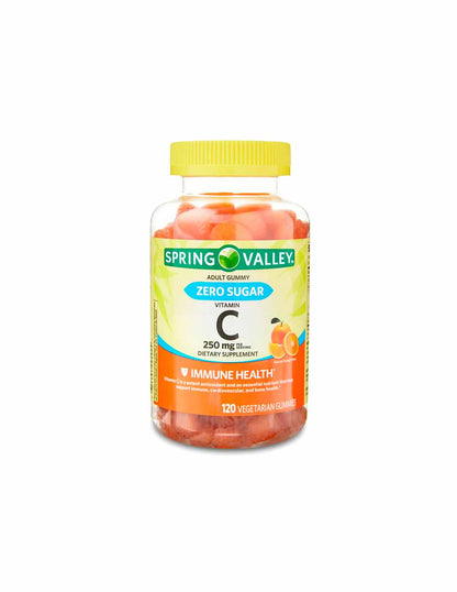 Spring Valley Gomitas Vitamin C sin azúcar suplemento 250 mg, 120 unidades