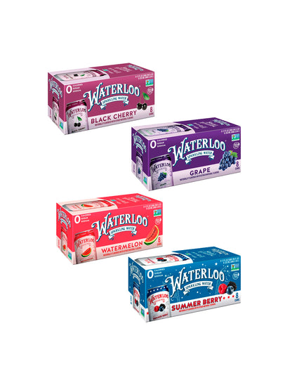 Waterloo Sparkling Water paquetes de 8 latas 355ml