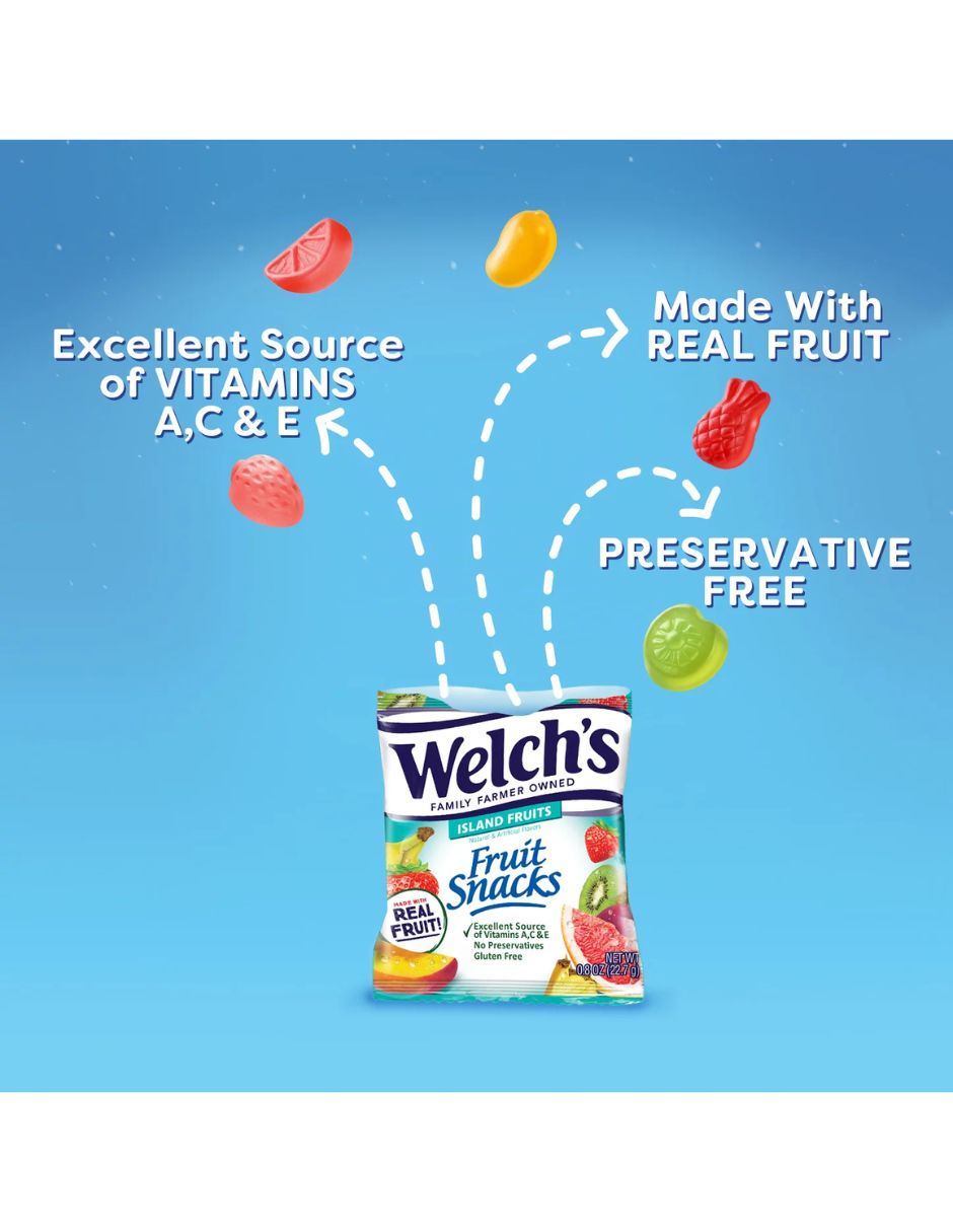 Welch's Island Fruit Fruit Snacks, 22 unidades