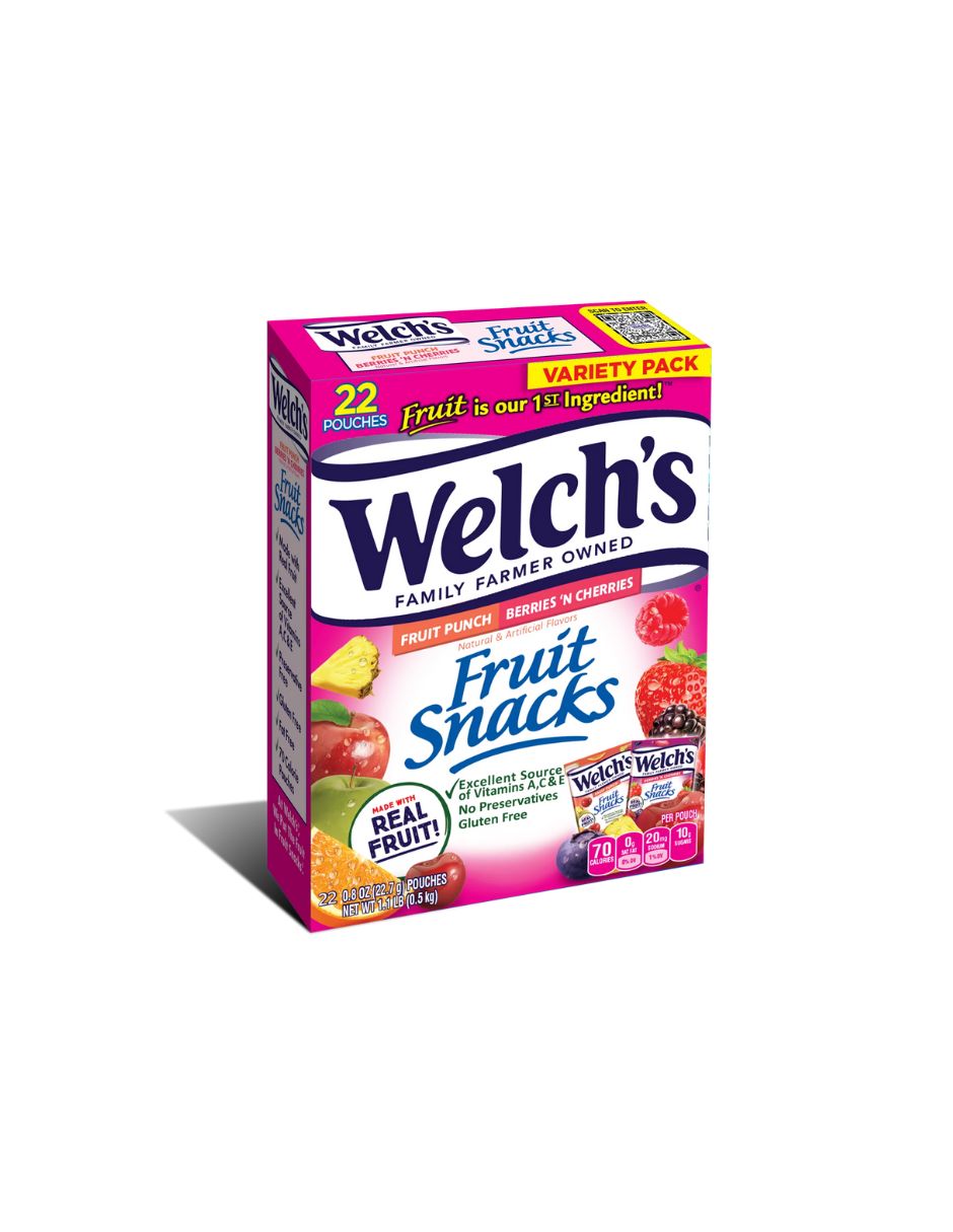 Welch's Fruit Punch and Berries paquete variado, 22 unidades