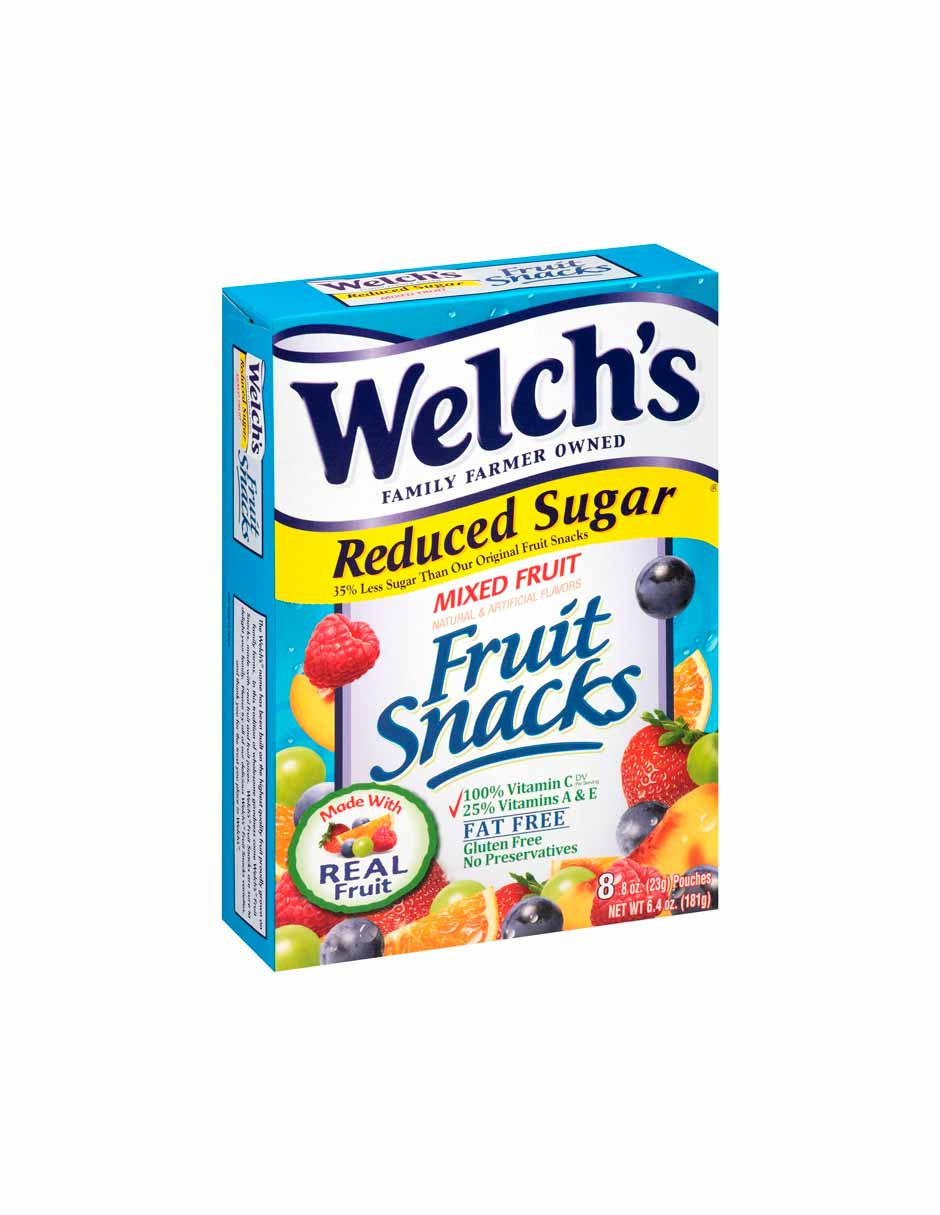 Gomitas Welch's frutas mixtas de frutas reducidas en azúcar 8 unidades