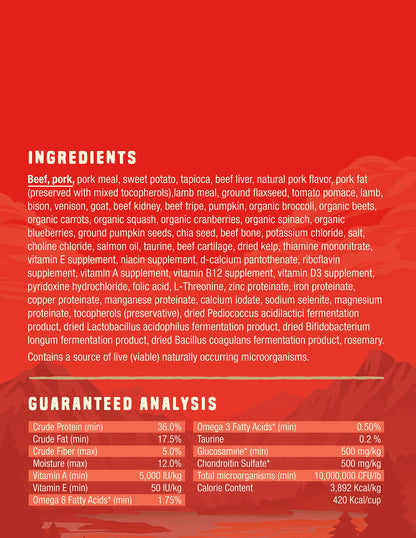 Alimento seco para perros sin granos Stella & Chewy's receta carne roja (variedad)