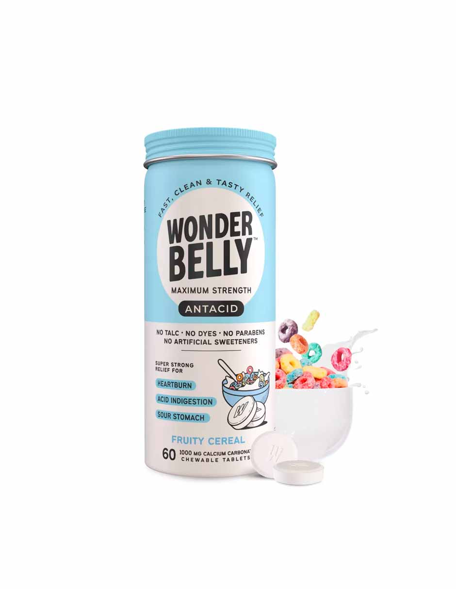 Wonderbelly Antiácido Tabletas 1000 mg 60 unidades (variedad)