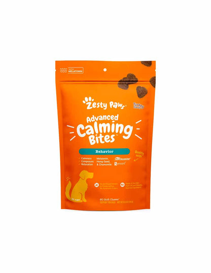 Zesty Paws Advanced calmantes masticables para perros sabor a pavo, 60 unidades