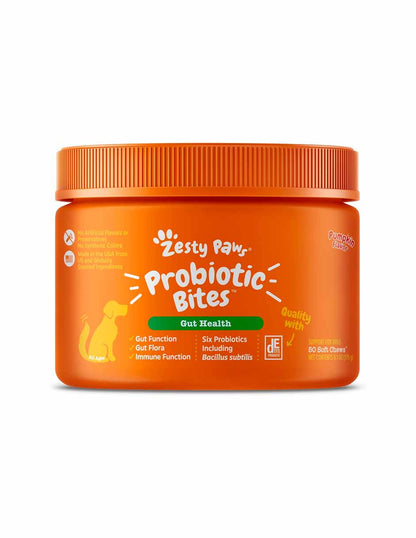 Zesty Paws Probióticos para perros enzimas digestivas 50 masticables