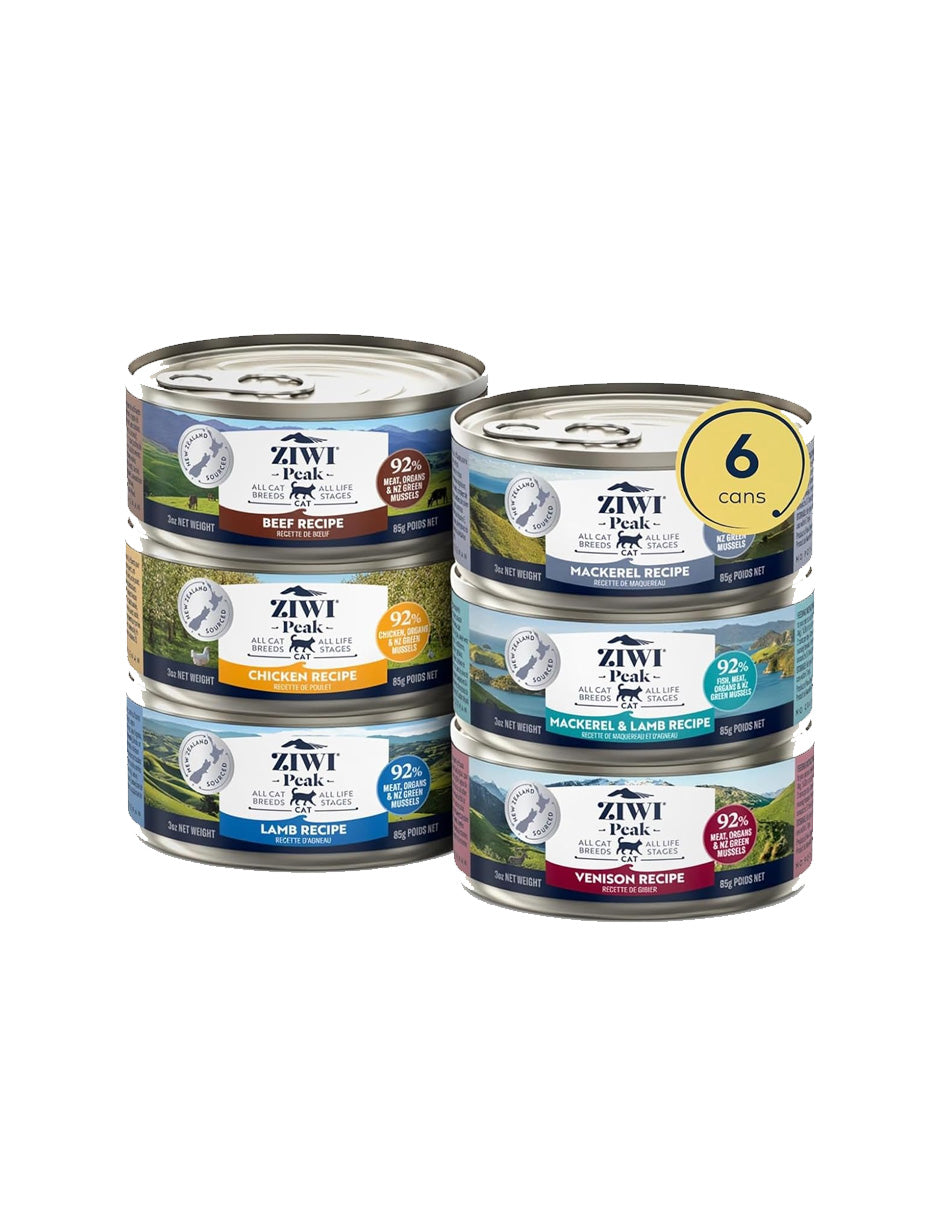 ZIWI Peak Alimento Húmedo para Gatos Paquete Variado 6 pzs