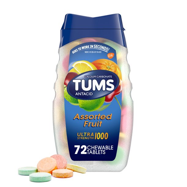 Tums ultra fuerte, 72 tabletas sabor frutas