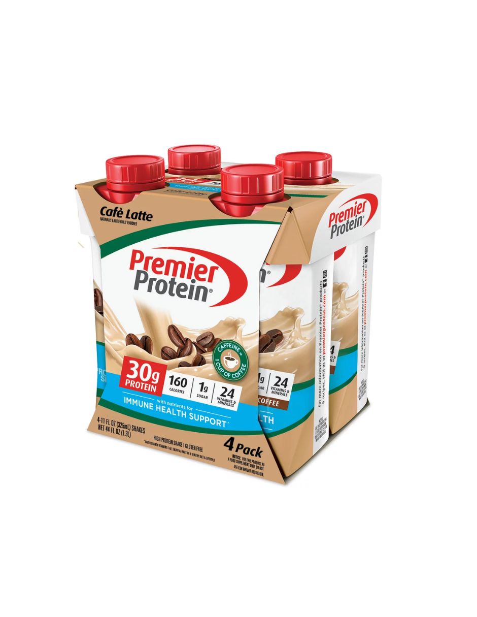 Premier protein batido alto en proteínas de café latte 325ml 4 unidades