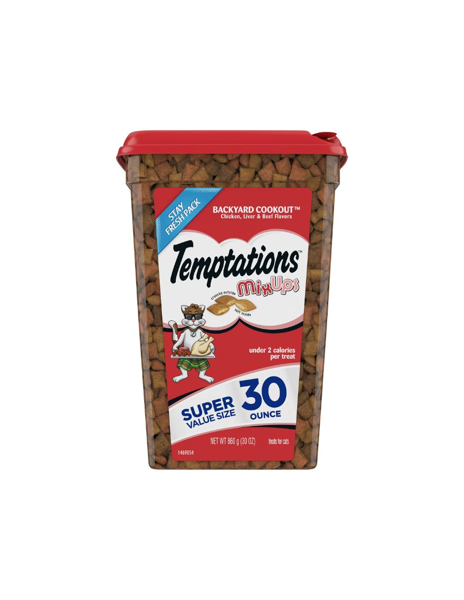 Temptations golosinas para gato sabor pollo, hígado y res 860g