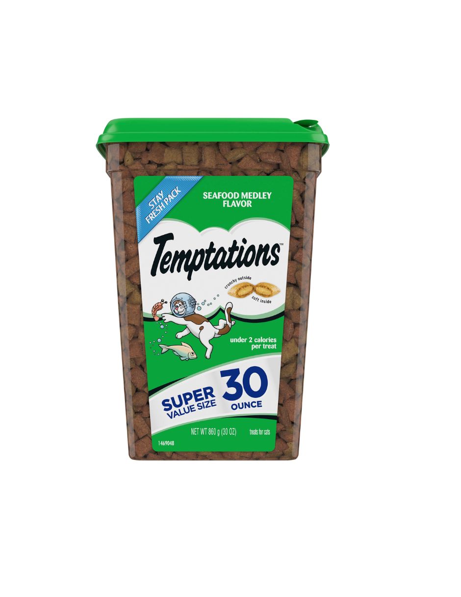 Tempations premios para gato sabor popurrí de mariscos 860g