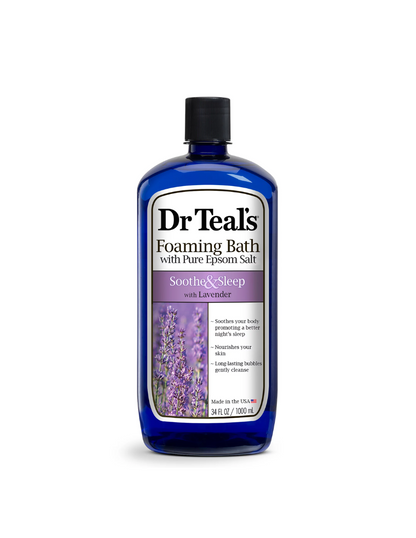 Dr Teal's Soothe & Sleep Espuma de baño de burbujas con sal de Epsom