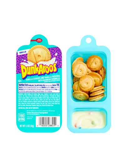 Dunkaroos galletas de vainilla y glaseado con chispas de arcoíris 42gr