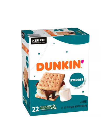 Dunkin' S'mores cápsulas Keurig K-Cup de tostado medio - 22 unidades