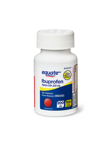 Equate Ibuprofen Tablets 2 pack 200 mg, Analgésico 200ct