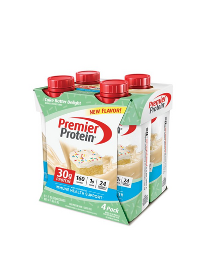 Premier protein batido alto en proteínas de cake batter 325ml 4 unidades