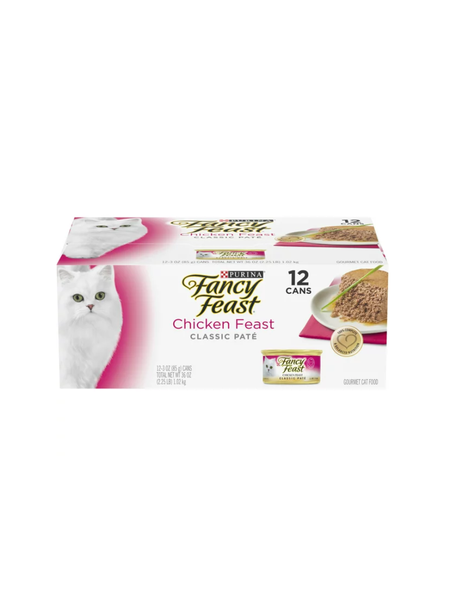 Purina Fancy Feast Alimento húmedo para gatos para gatos 12 unidades