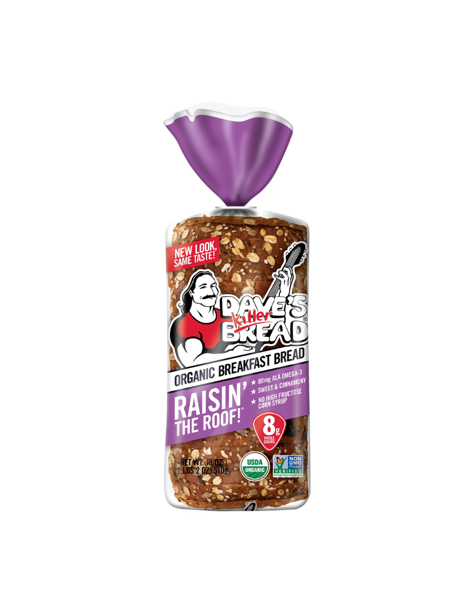 Dave's Killer Bread Raisin' the Roof pan orgánico 510gr