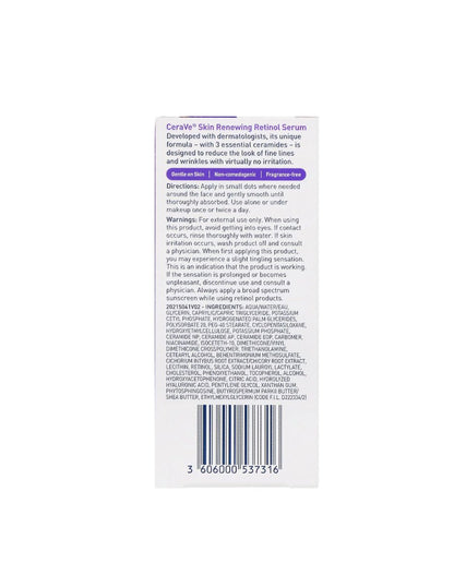 CeraVe sérum antienvejecimiento de retinol para rostro 30ml