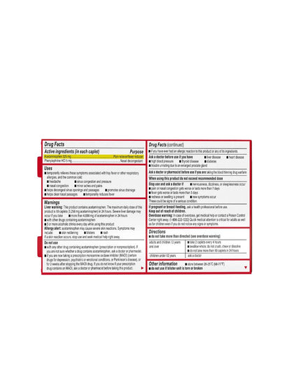 Tylenol Sinus + Headache Cápsulas diurnas que no provocan somnolencia, 24 ct