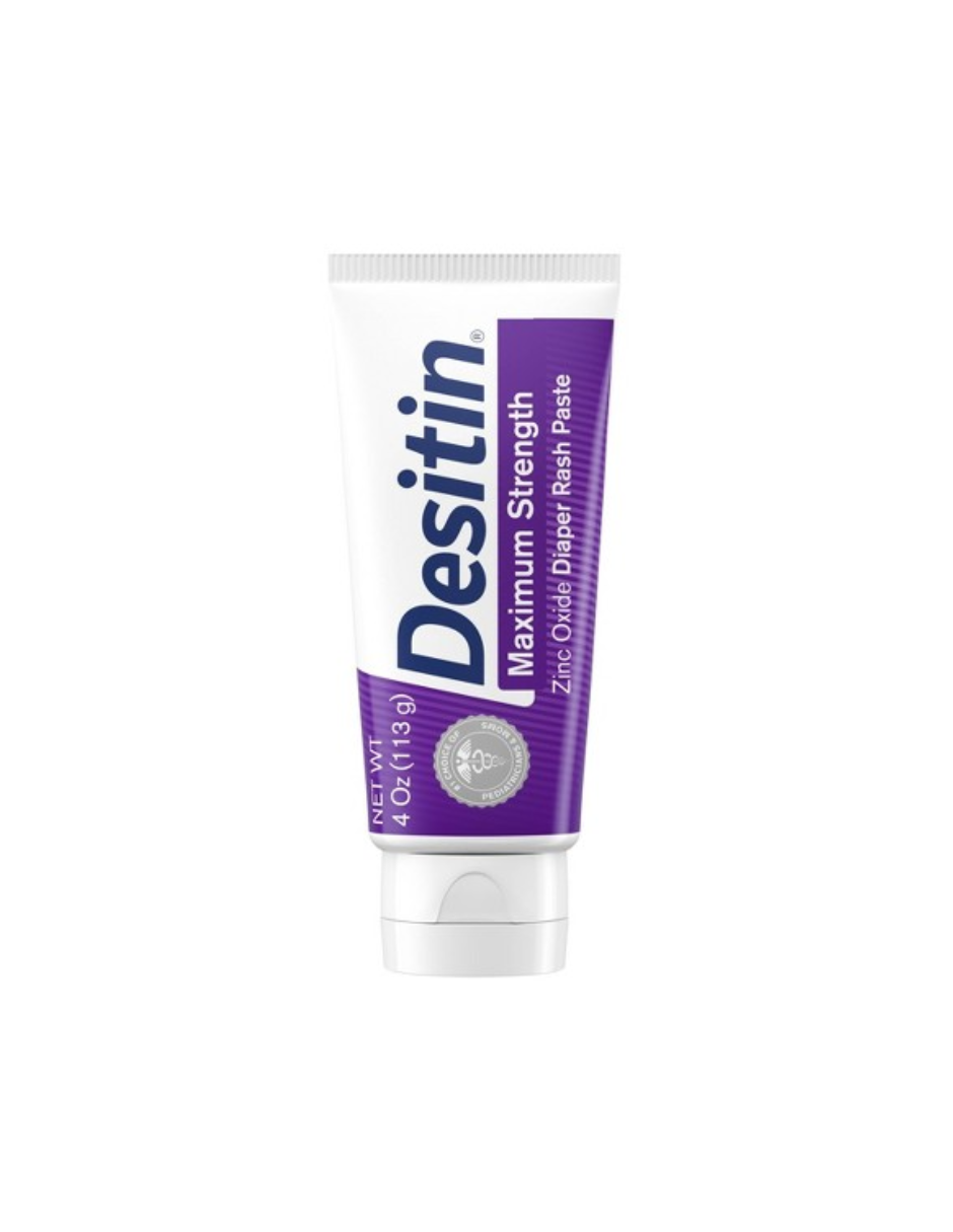 Desitin Crema para sarpullido de pañal para bebés Maximum Strength con óxido de zinc