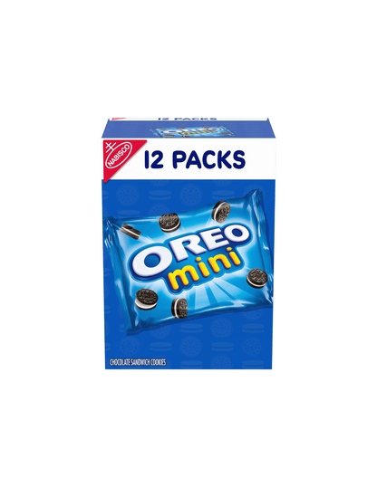 OREO Mini galletas sándwich de chocolate 12 pack