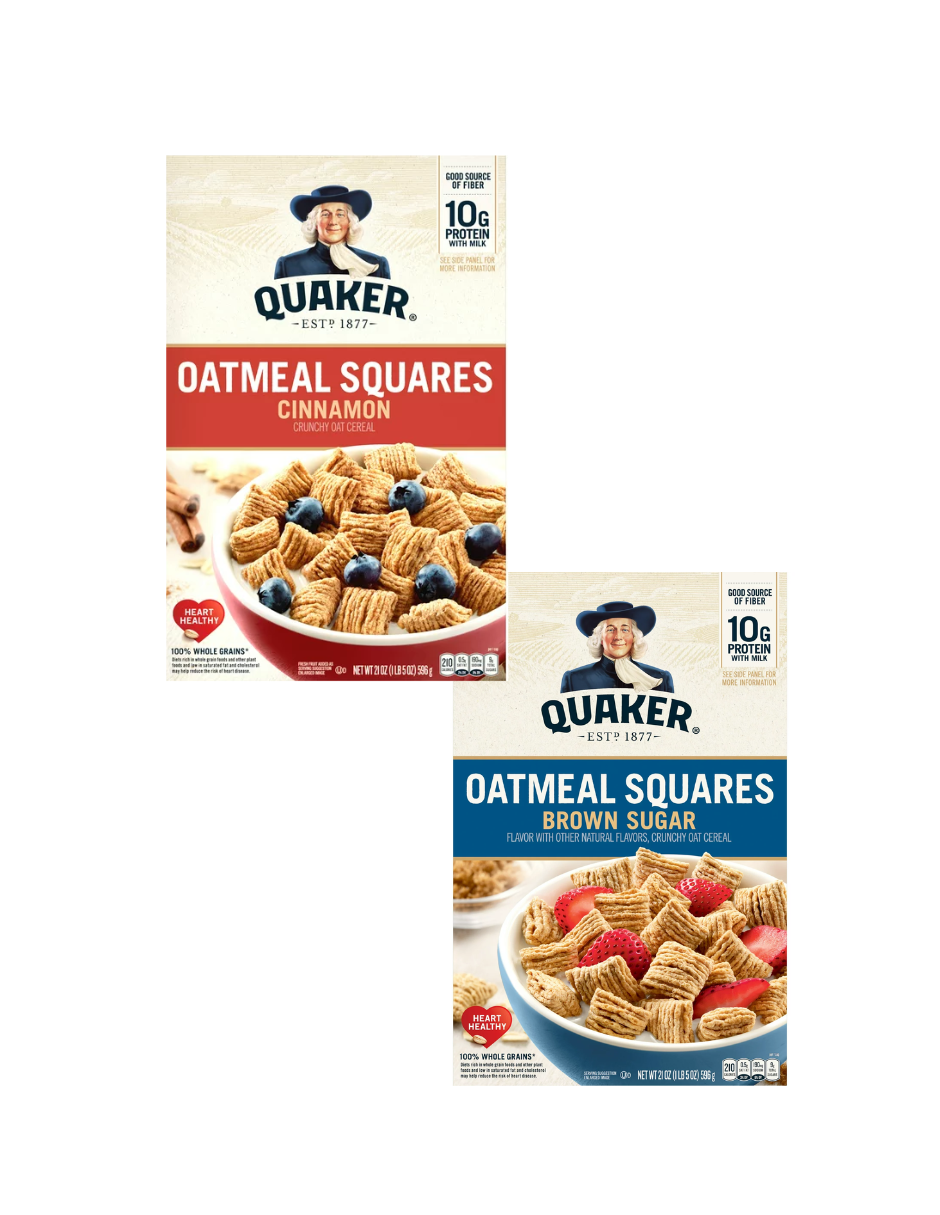 Quaker Oatmeal Squares 596gr